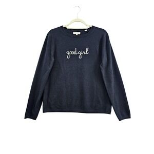 Chinti and Parker Sweater Wmns Medium Navy Blue Cashmere Good Girl Bad Girl Knit